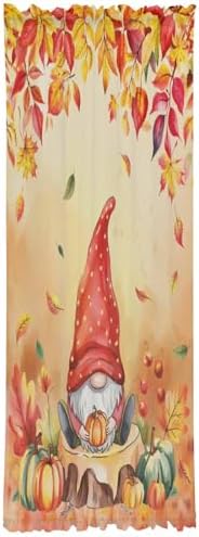 Red Gnomes Fall French Door Curtain