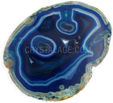 CrystalAge Agate Slice Blue Mini 20x40mm