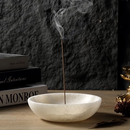 Koville Natural Marble Incense Holder with 9 Holes