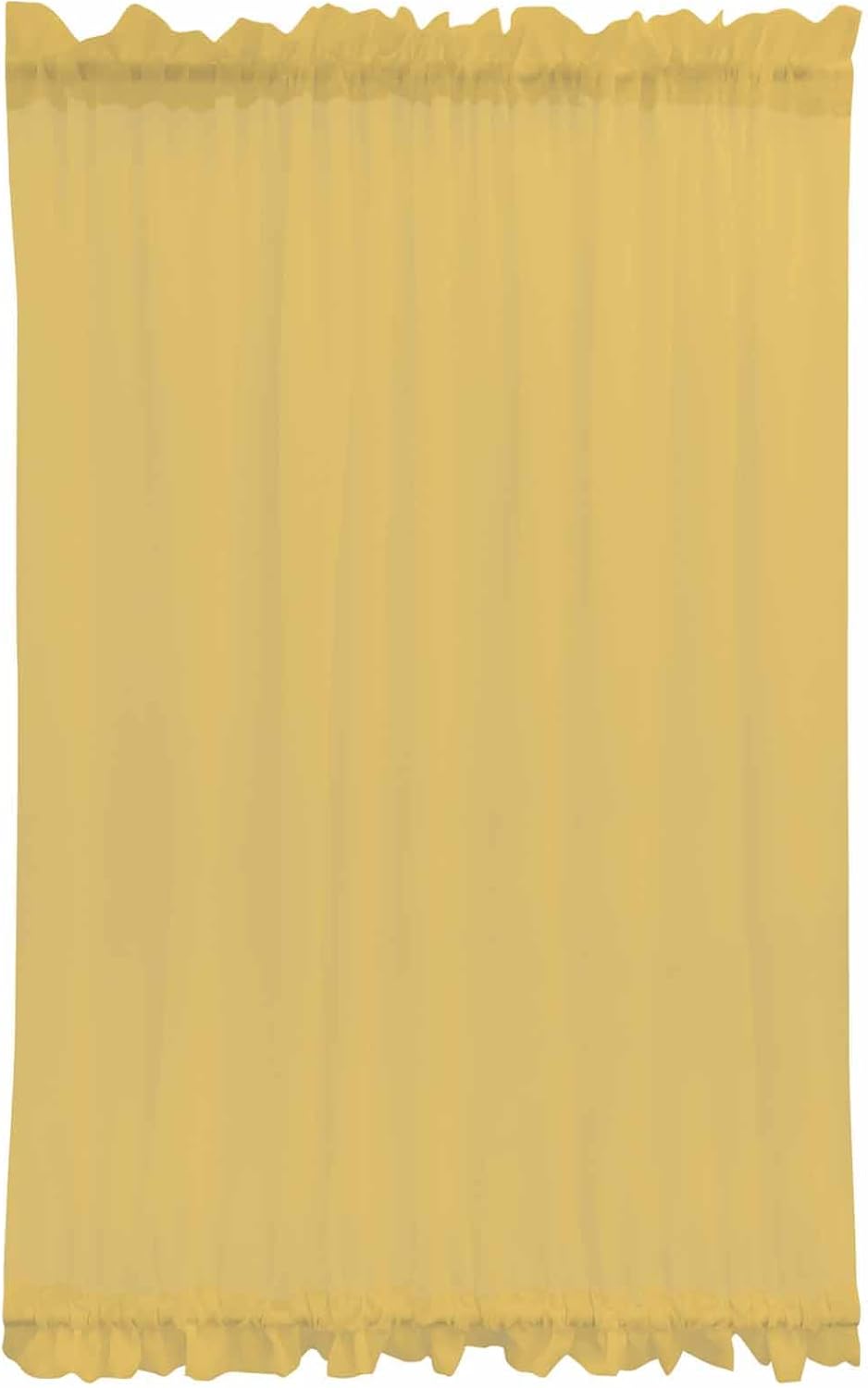 Sheer Yellow French Door Curtain 54x40 Inch