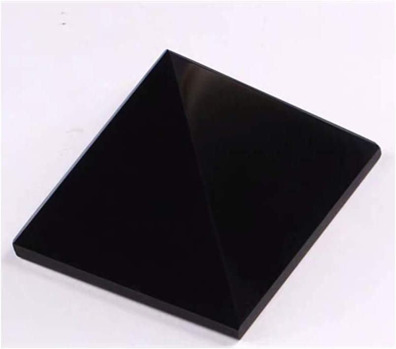StoneStory Black Obsidian Pyramid Healing Crystal Statue