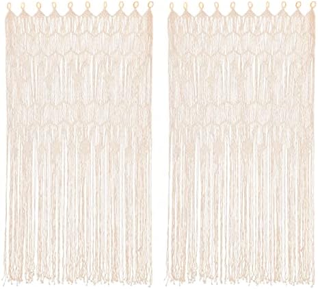 Boho Macrame Curtain 2 Panels 3346 x 7874 Inches