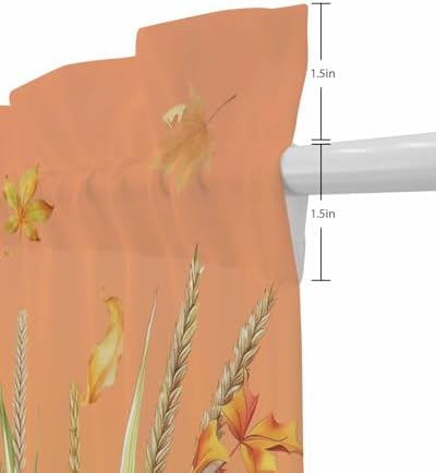 Fall Pumpkin French Door Curtain with Tieback