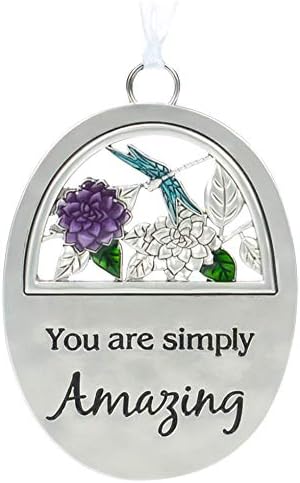 You Are Simply Amazing Silver Tone Hanging Ornament 3x2 Zinc Metal