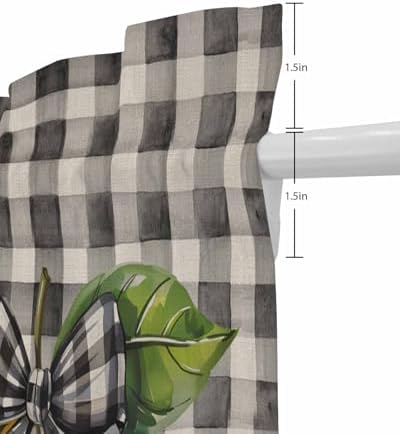 Lemon Plaid French Door Curtain 54W x 72L