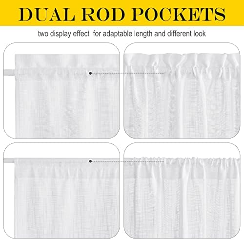 NICETOWN Sheer Door Curtain with Tieback 36W x 80L