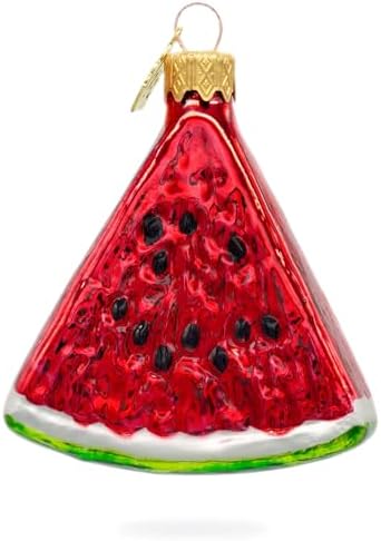 Watermelon Slice Glass Christmas Ornament 1
