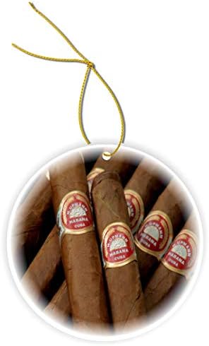 Cuban Cigars Havana Cigar Ceramic Ornament for Christmas Tree