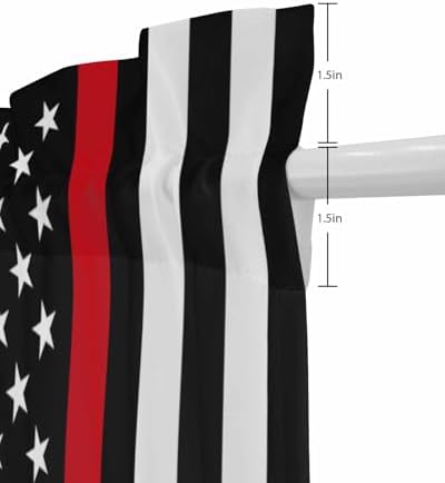 Red White American Flag French Door Panels