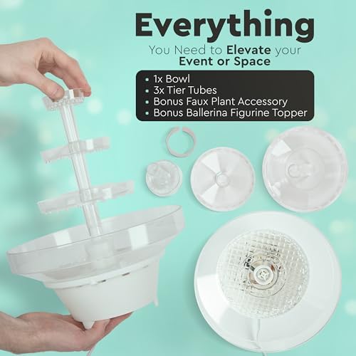 Lighted Plastic Wedding Water Fountain - 5 Piece Set