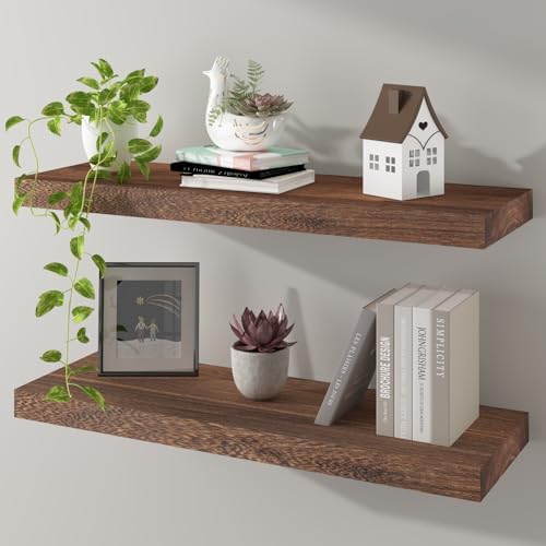 Kultilanda Floating Shelves 24 Inch Rustic Brown