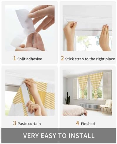 Self Adhesive Portable Curtains for Windows and Doors