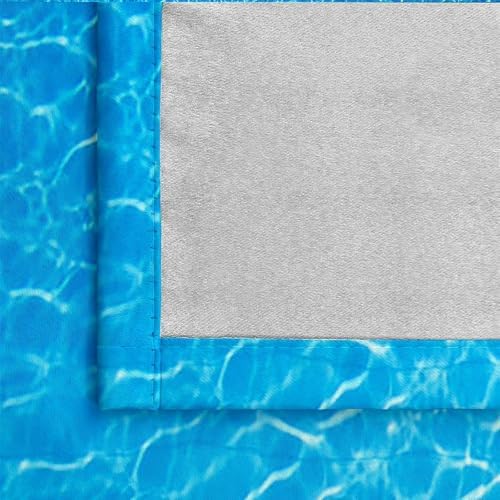 Blackout Curtains for Kitchen 2 Panels Thermal Blue Sea Landscape