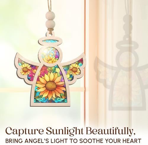 Guardian Angel Suncatcher Sympathy Ornament with Card