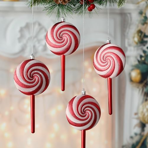 6PCS Mix Style Candy Canes Lollipop Christmas Ornaments Set