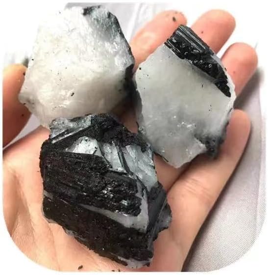 Wholesale Natural Healing Black Rutilated Crystal Stones 3pc