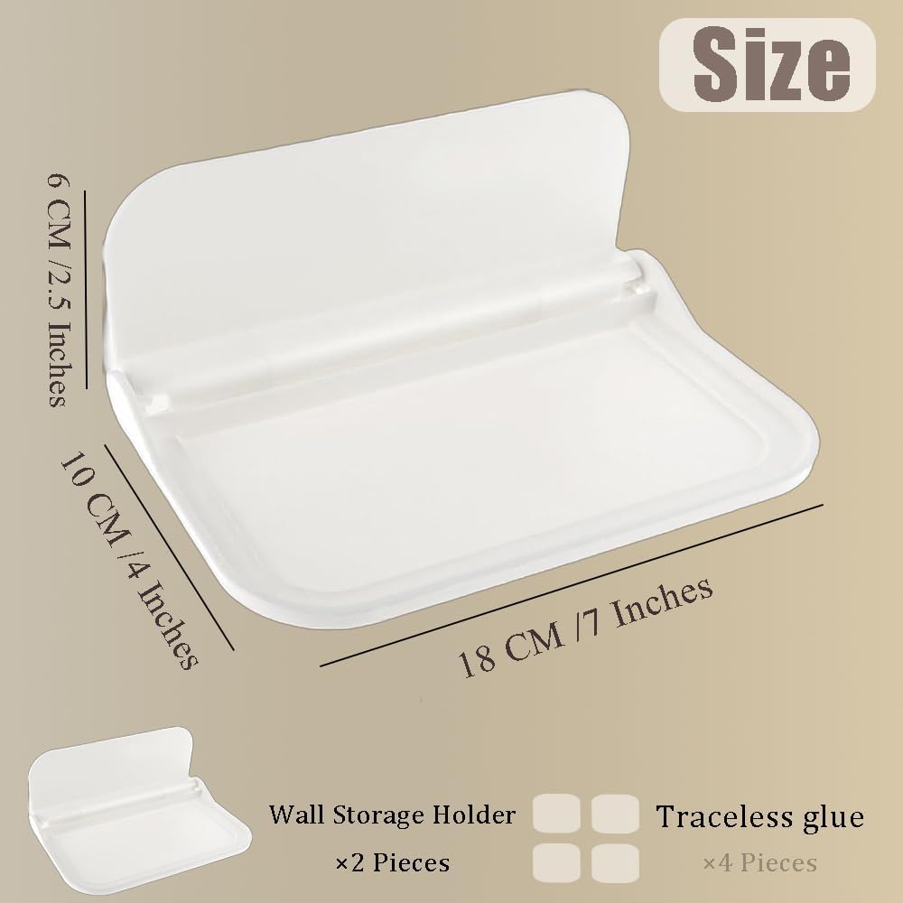 Foldable Wall Storage Holder 7 Inches 2 Pieces