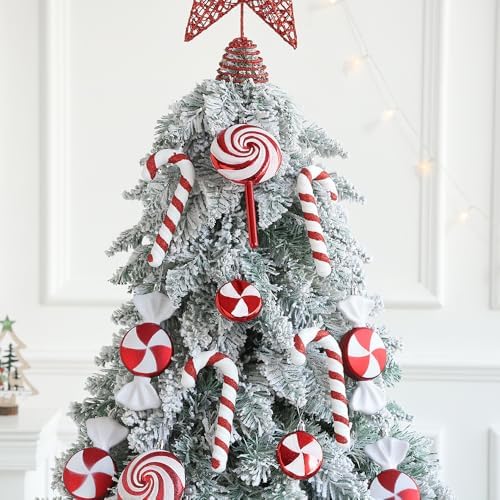 6PCS Mix Style Candy Canes Lollipop Christmas Ornaments Set