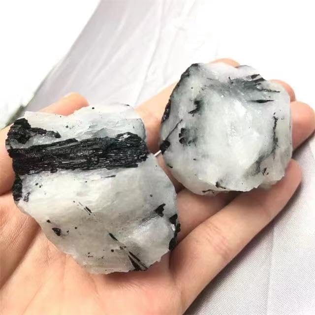 Wholesale Natural Healing Black Rutilated Crystal Stones 3pc