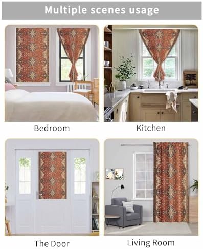 Yomandocix Southwest Self Adhesive Curtains 35x63 Inches 1
