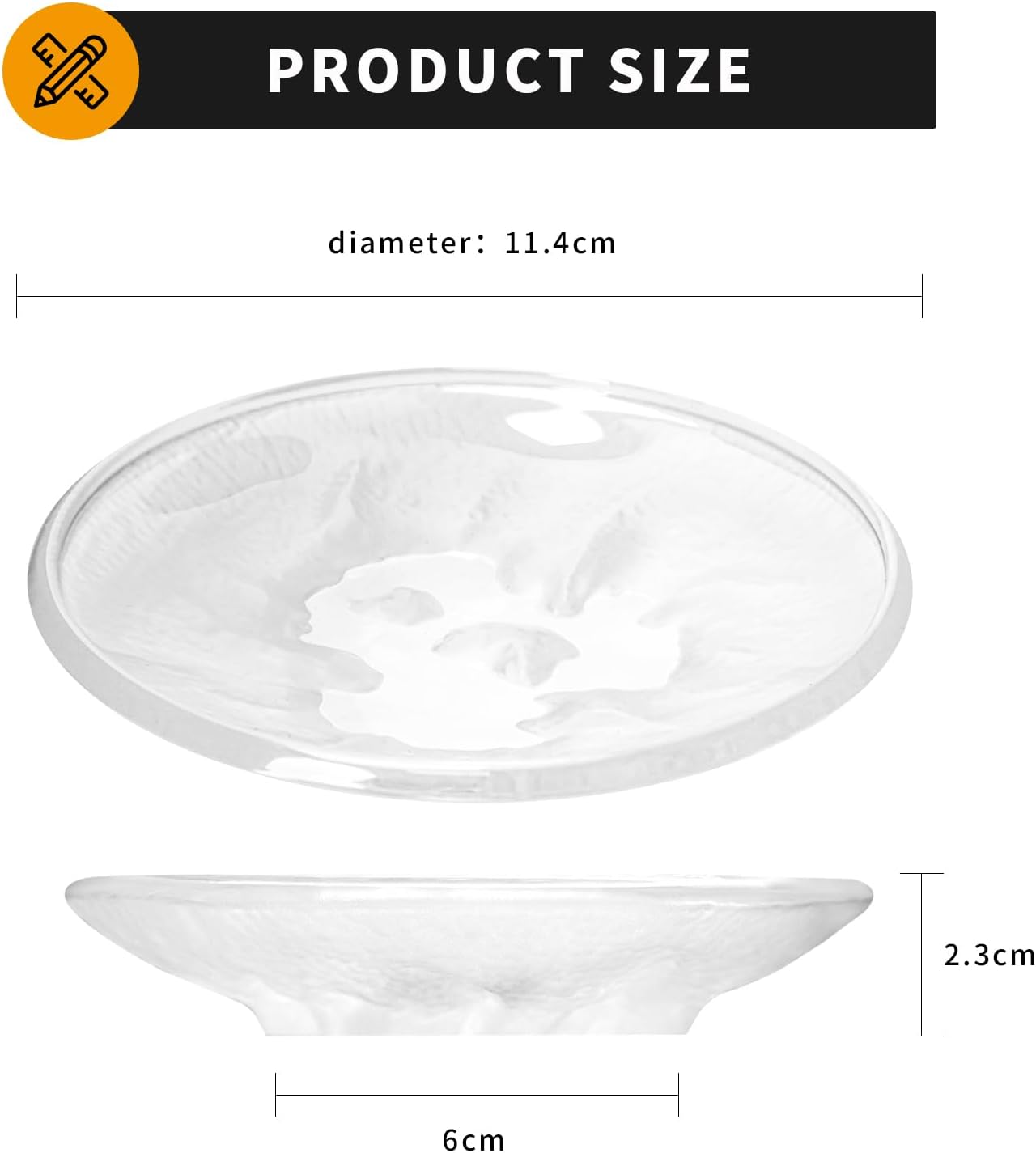Snow Mountain Glass Incense Holder with 3D Design and Frosted Texture