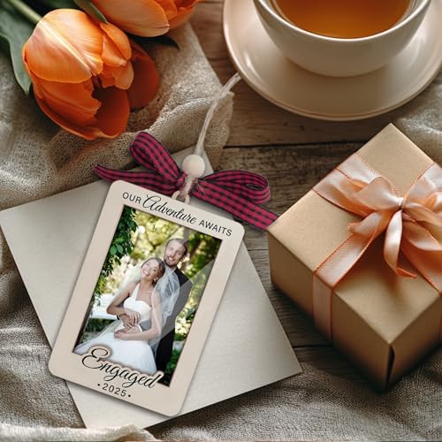2025 Engagement Photo Frame Ornament With Plastic Cover