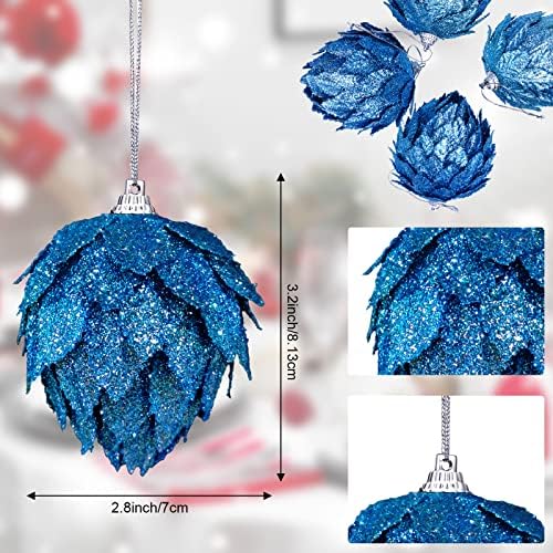 Jetec 8-Piece Glitter Christmas Tree Ornaments