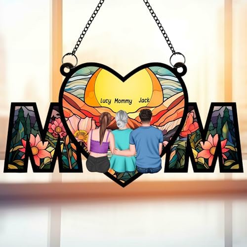 Customized Mom Suncatcher Mothers Day Decor Family Keepsake Ornament