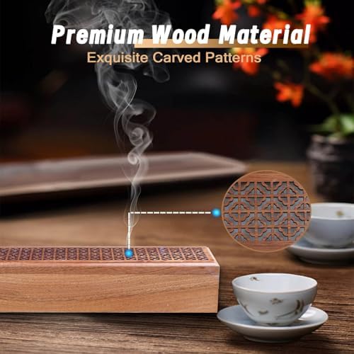 Incense Holder Burner with Ash Catcher and Storage Drawer