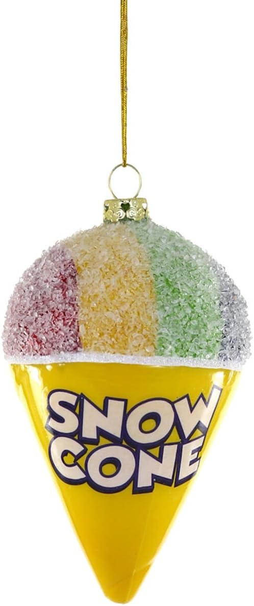 The Bridge Collection Glass Snow Cone Ornament