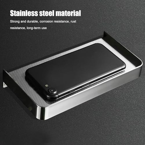 Floating Wall Shelf Phone Holder for Bathroom