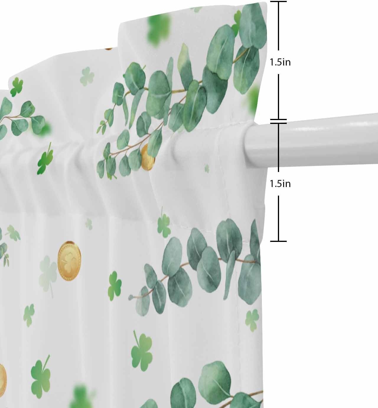Green Truck Clover French Door Curtain Panels