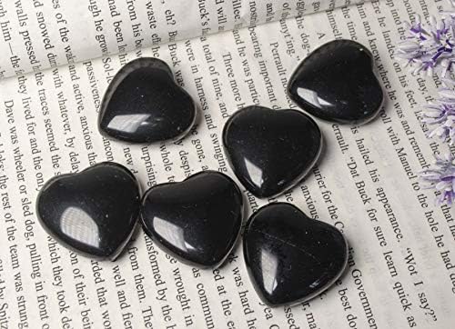 30mm Natural Crystal Quartz Heart Shaped Palm Stone for Chakra Balancing