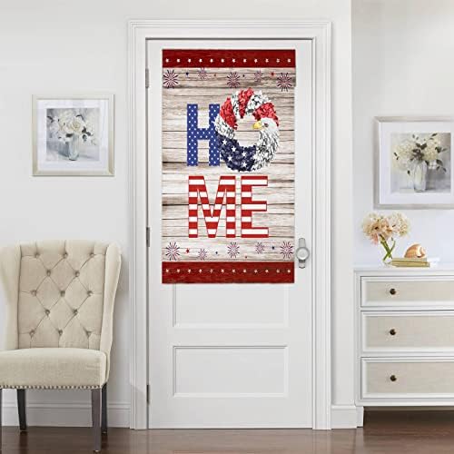 BEMIGO Door Curtains with July 4th Stars Firework Design