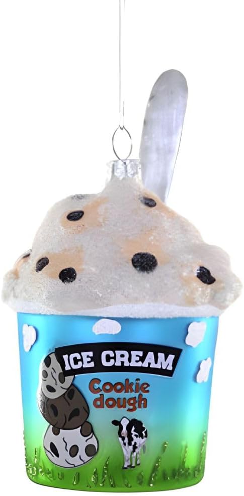 Cody Foster Co Cookie Dough Ice Cream Ornament 4-Inch