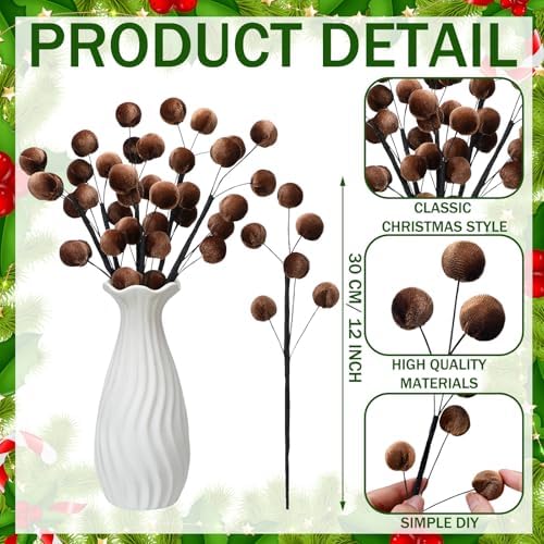6 Pcs Velvet Christmas Tree Ornaments