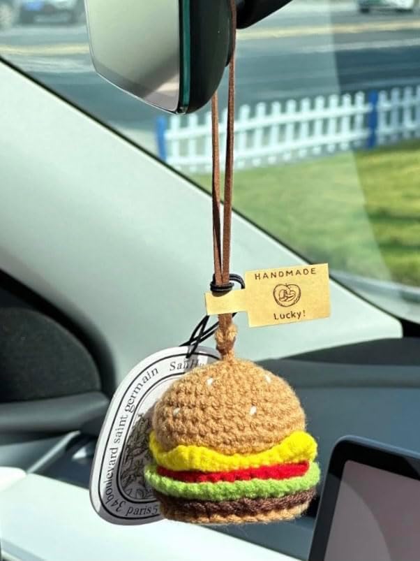Cute Crochet Car Hanging Ornament for Decor