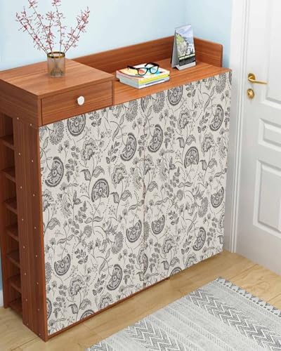Yomandocix Spring Floral Self Adhesive Curtains 47x84 Inches
