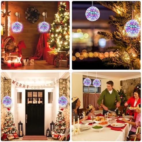 2 Pack USB Cherry Blossom Sphere Lights with Timer