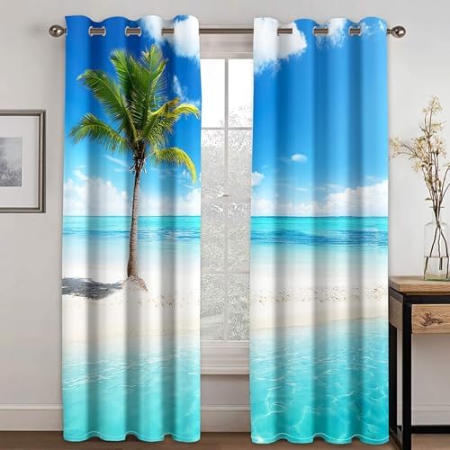 Homxi 2 Panel Blackout Curtains Set - 2 x 60W x 90H in