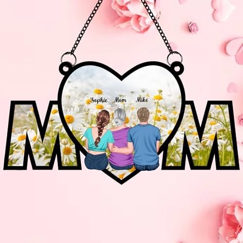 Customized Mom Suncatcher Mothers Day Decor Family Keepsake Ornament
