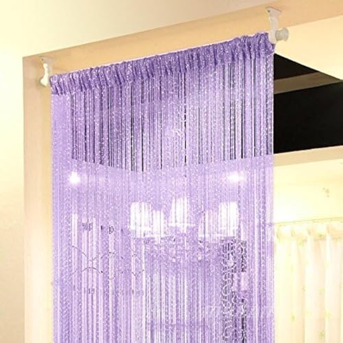 1x2M Door String Curtain with Silver Tassel