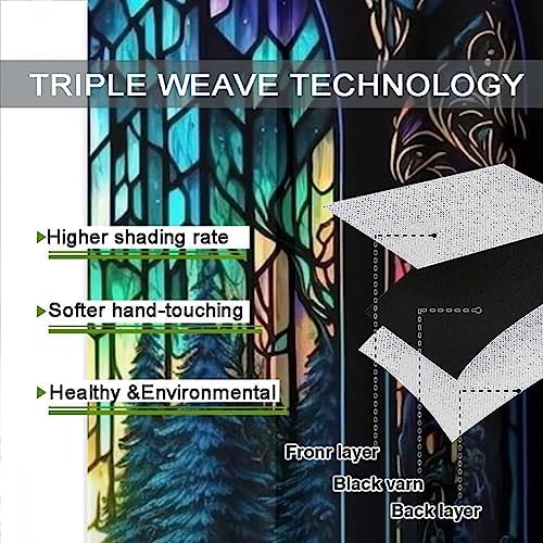 Fantasy Forest Blackout Curtain 2 Panels 42x45 Inch
