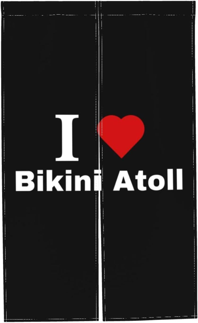 I Love Bikini Atoll Blackout Curtains for Doorways and Windows