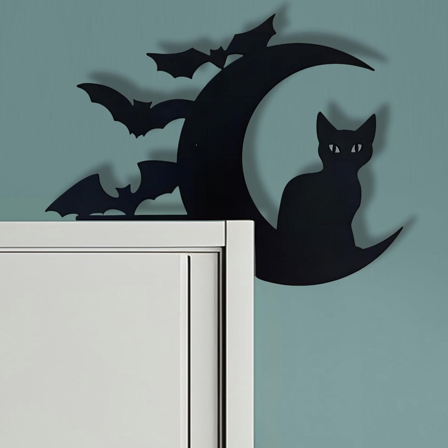 Halloween Door Topper with Spider and Witch