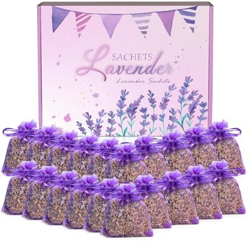 STRN 20 Pack Lavender Scented Sachets for Home and Gifts