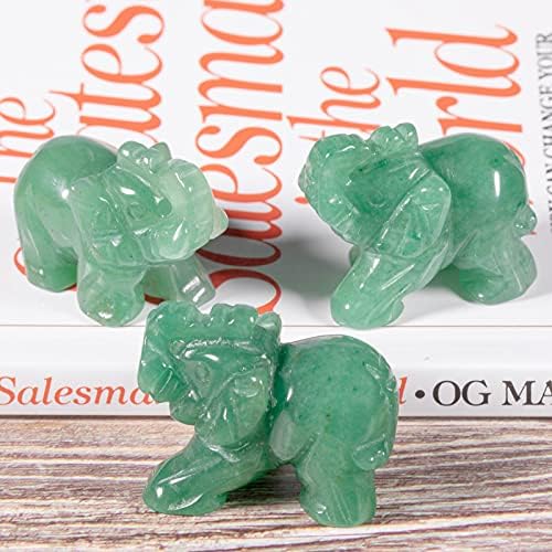 Tumbeelluwa 3pc Crystal Elephant Figurines
