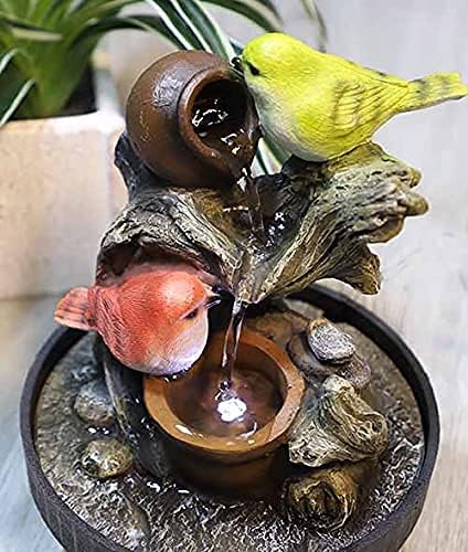 Ferrisland Indoor Tabletop Water Fountain with LED Light