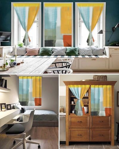 Self Adhesive Portable Curtains for Windows 47x72 Inches