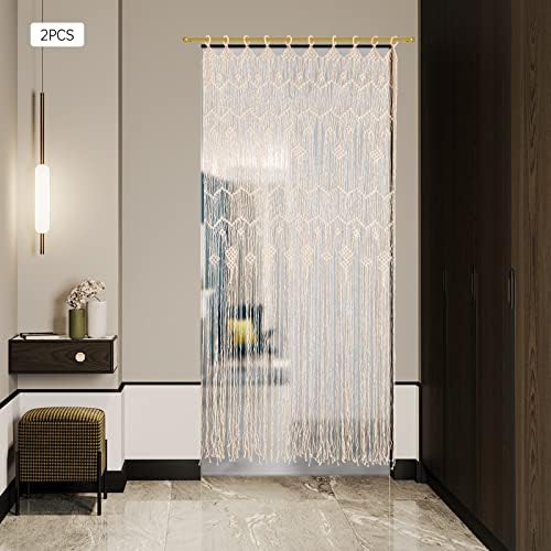 Boho Macrame Curtain 2 Panels 3346 x 7874 Inches